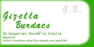 gizella burdacs business card